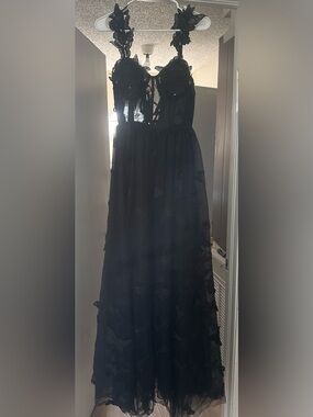 Women's Black butterfly gown